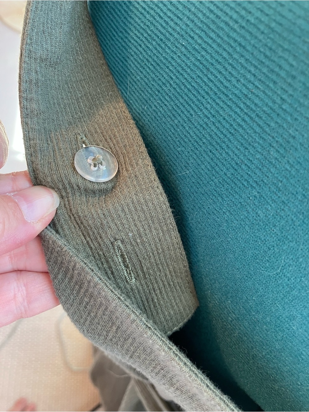 Ava+Viv Olive Green Button-Front Midi Dress X - Picture 5 of 9